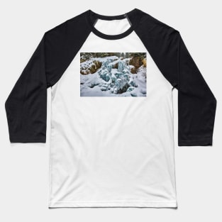 Frozen waterfall in the winter Baseball T-Shirt